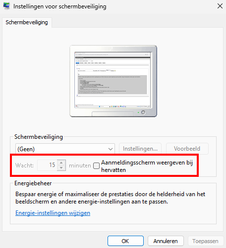 Vergrendel de computer Vergrendel de computer